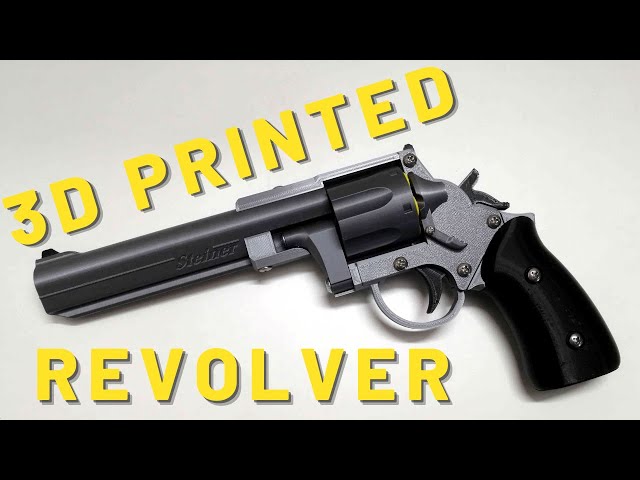 3D Printed Revolver - Single Action Prop Gun - YouTube