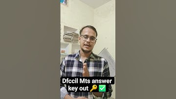 Dfccil Mts answer key out 2025 ✅️ #dfccil
