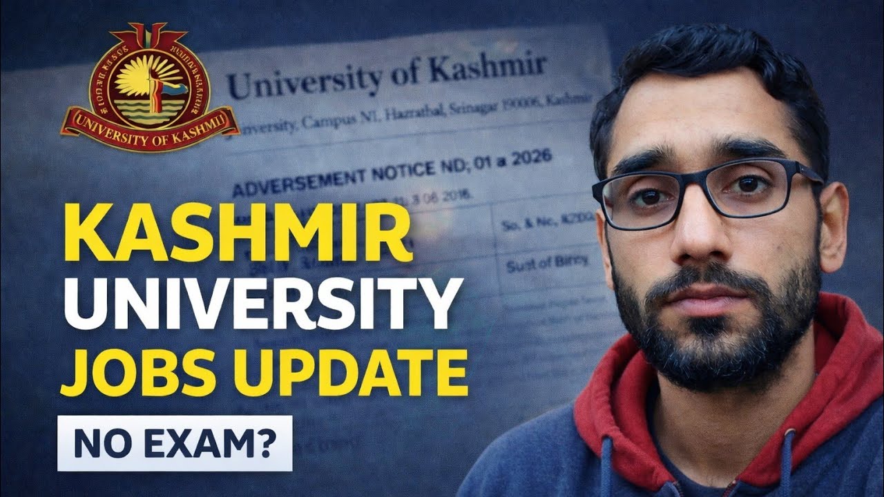 Kashmir University Recruitment 2026 | No Exam Govt Job | Salary ₹1.77 Lakh