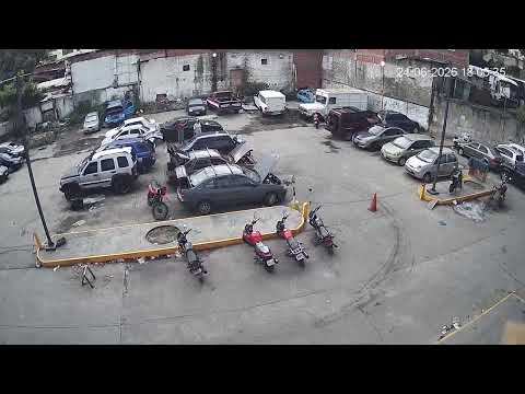 CCTV captures M7.5 earthquake shaking a parking in Caracas, Venezuela