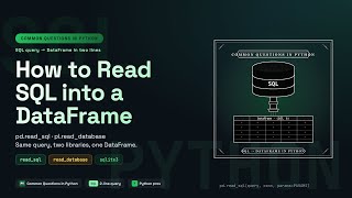 How to Read SQL into a DataFrame in Python — Tutorial