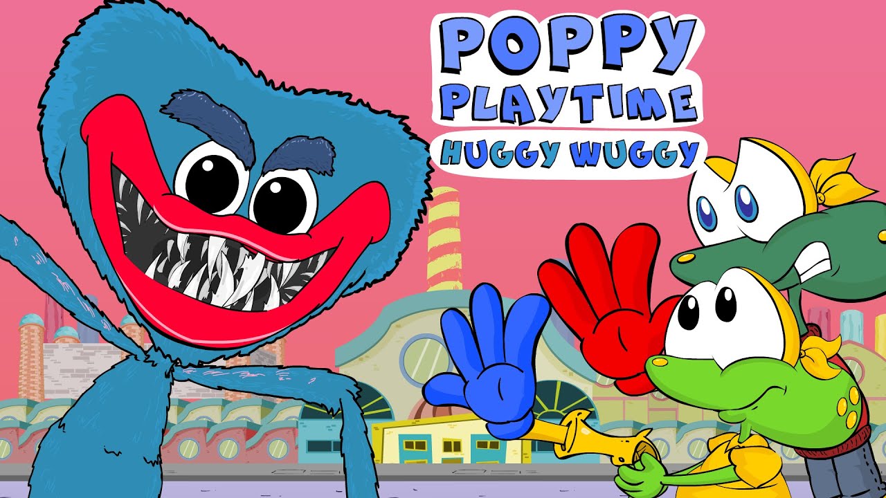 Desenho para colorir Poppy Playtime : Huggy Wuggy & Poppy & Mommy
