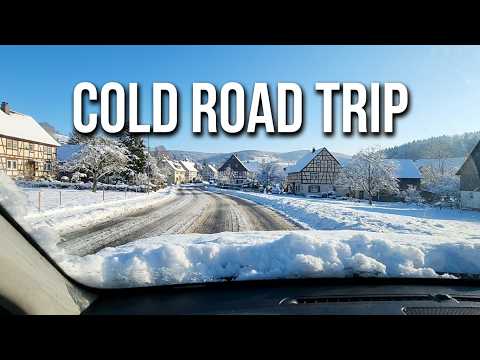 Carrying the weight of the snow on a cold road trip||@SofiaEurasien #highlights #roadtrip #viral