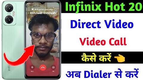 infinix hot 20 direct video call setting on kaise kare | infinix hot 20 direct video call kaise kare