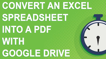 Convert an Excel spreadsheet into a PDF with Google Drive