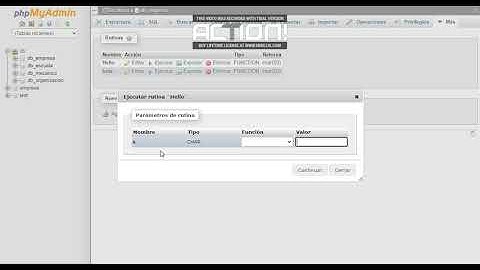 Funciones en PhpMyAdmin