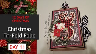 12 Days of Christmas | Day 11 | Christmas Tri-Fold Folio | Requested
