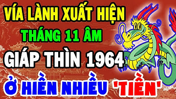 Vía LÀNH Trở Lại: Giáp Thìn 1964 Ăn LỘC Độc Đắc, Bội Thu Tiền Của Tháng 11 Âm Giàu Bất Thình Lình