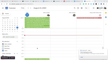 What it looks like when you sync Google Calendar and Canvas