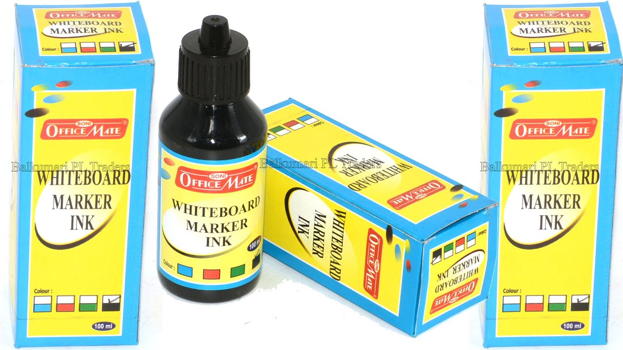 WhiteBoard Marker Refill Ink Black Color 100ML Soni Officemate - YouTube