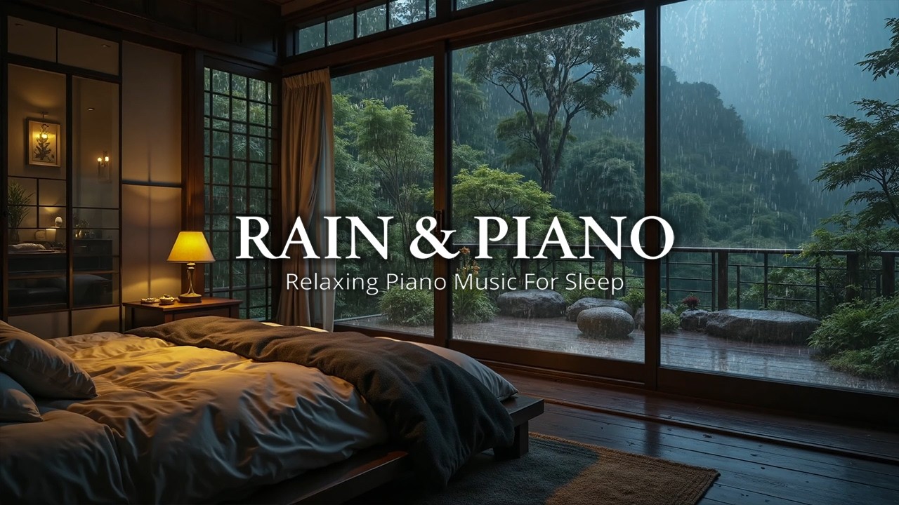 FALL INTO SLEEP INSTANTLY – Deep Sleep Piano Music & Rain Sounds in ...