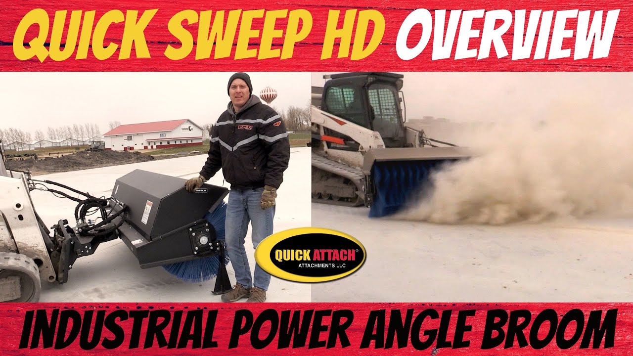 Skid Steer Sweeper Quick Attach® Quick Sweep HD™ HeavyDuty Power Angle