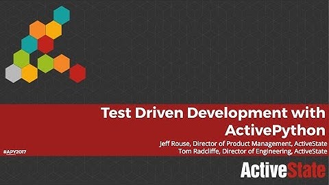 Test Driven Development with ActivePython
