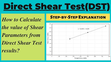 Direct Shear Test Calculations| Shear Parameters from DST results