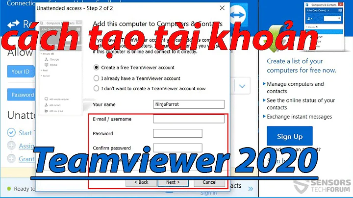 Tạo tài khoản  danh sách user trong teamviewer 2020