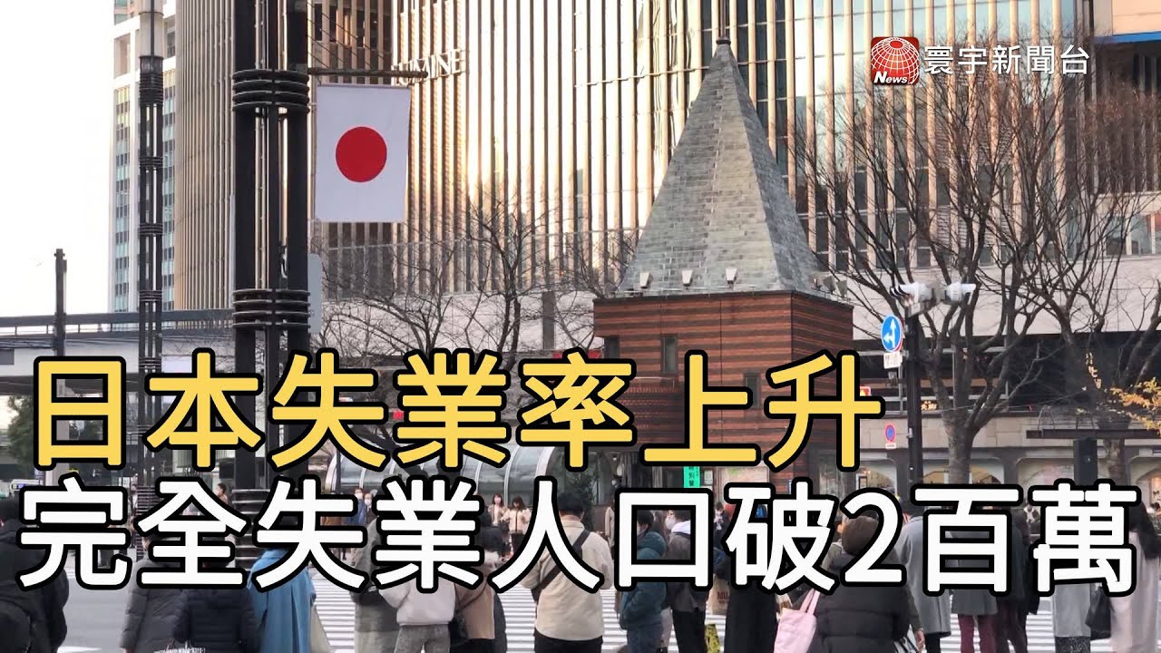 日本失業率上升 完全失業人口破2百萬｜寰宇新聞20210101