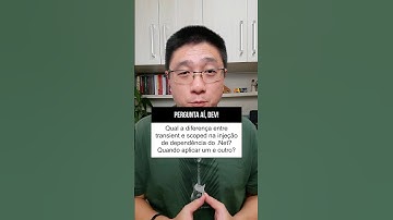 Qual a DIFERENÇA entre TRANSIENT e SCOPED na injeção de dependência do .Net? #shorts