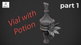 Stylized Vial with Potion – Zbrush