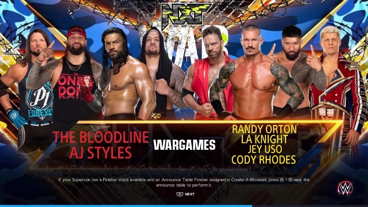 The Bloodline & AJ Styles vs. Team Randy Orton - War Games - YouTube
