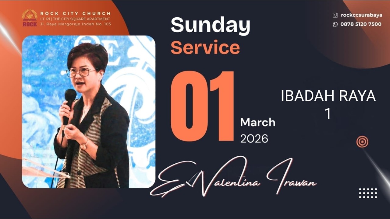 ROCK City Church Sunday Service | EV. VALENTINA IRAWAN | 01 MARET 2026