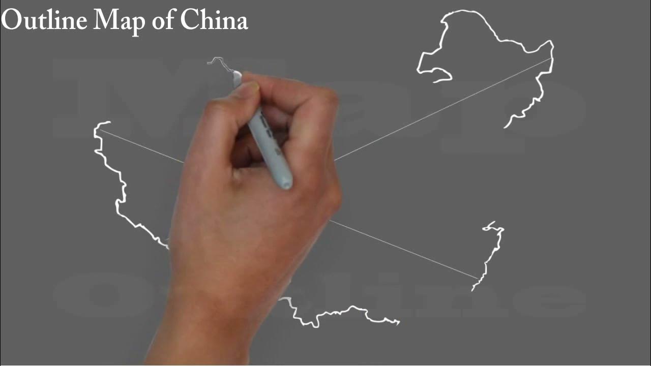How to Draw Outline Map of China / Easy Map Drawing of China / China ...
