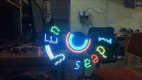 Blue tooth enabled RGB Color Persistence Of Vision Device (POV)