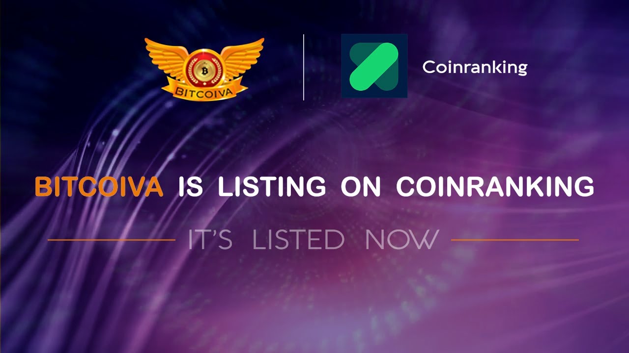 BITCOIVA IS NOW LISTED ON COINRANKING