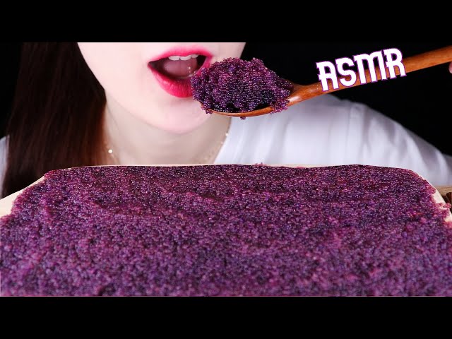 ASMR TOBIKO EGGS PURPLE (FLYING FISH ROE) 보라색 날치알 ASMR NO TALKING EATING SOUNDS MUKBANG