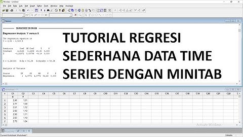 Tutorial Regresi Sederhana Data Time Series dengan Minitab 16