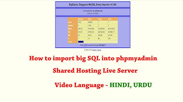 How to import big SQL file in phpmyadmin with bigdump script | Live server shared hosting