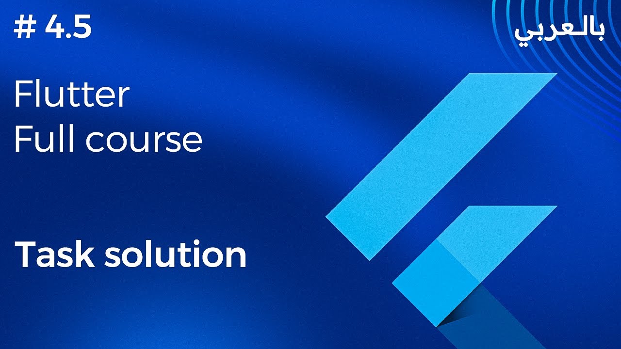 #4.5 flutter full course | Task solution - YouTube