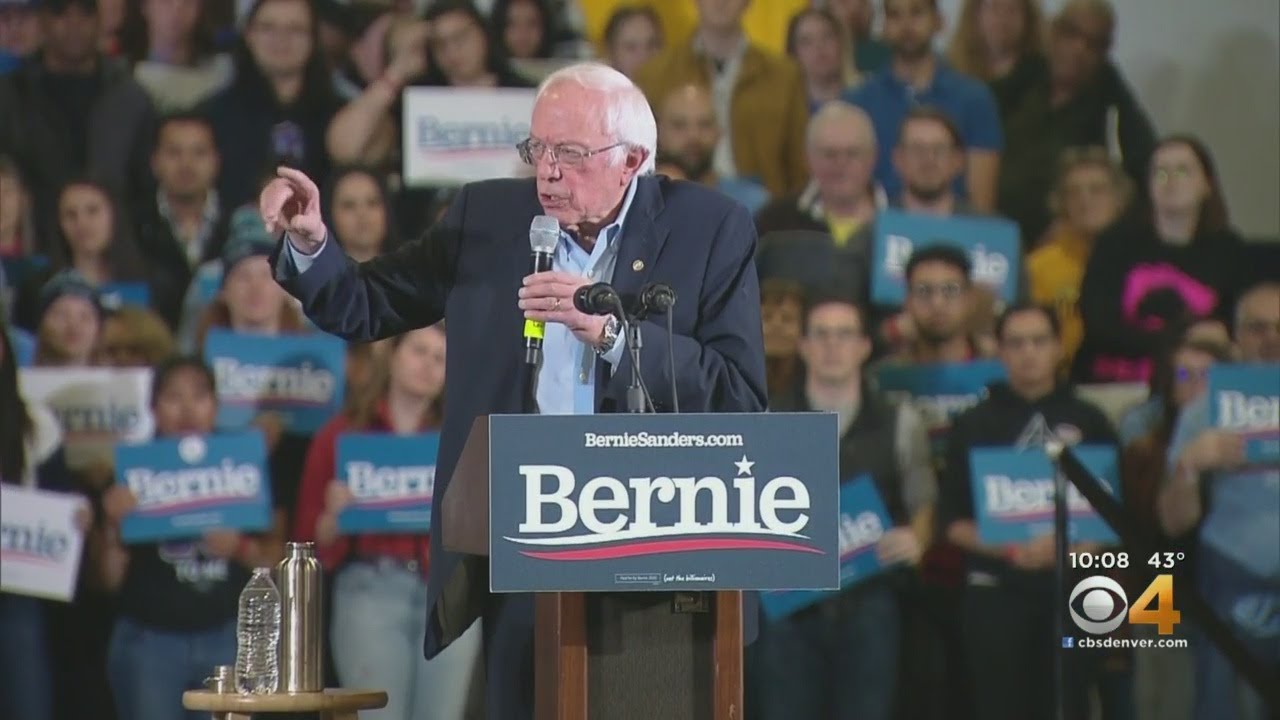 Bernie Sanders Rallies Voters In Denver Before Super Tuesday - YouTube