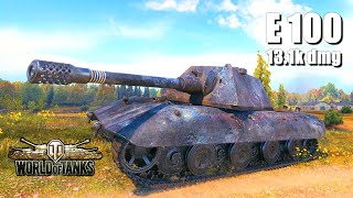 E 100, 13K Damage, 4 Kills, Malinovka - World of Tanks