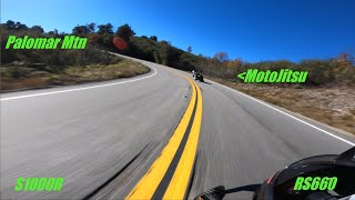 Chasing MotoJitsu on his new S1000R - Palomar South Grade on the RS660 😬