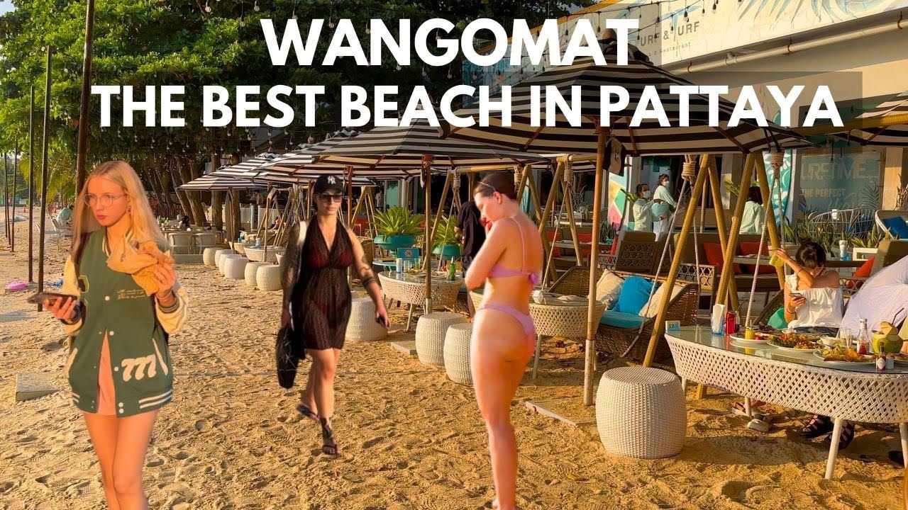 [4K] Walk along Wongamat beach. The best beach in Pattaya. Full review, part 2. Thailand 2024.