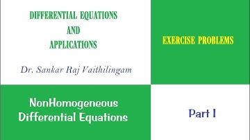 Non-Homogeneous Differential Equations : Type 1