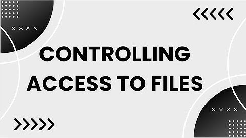 Administrasi Sistem Jaringan - Controlling Access To Files 
