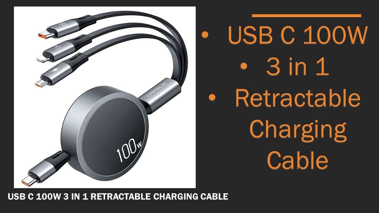 Baseus RETRACTABLE 100W USB-C Cable! // BEST Travel USB-C Cable? 