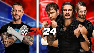 WWE 2K24: CM Punk vs. The Shield - 3 on 1 Handicap Match