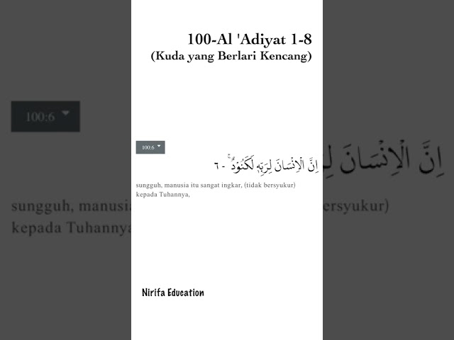 100-Al 'Adiyat(1-8)-Kuda yang Berlari Kencang: Salim Bahanan-Hafalan Quran#Shorts class=