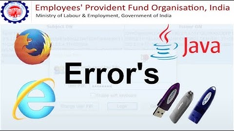 How to solve java Firefox error in epf dsc kyc approval