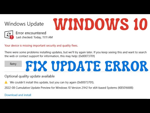 How to Fix " Your Device is Missing Important Security and Quality Fixes" Error in Windows