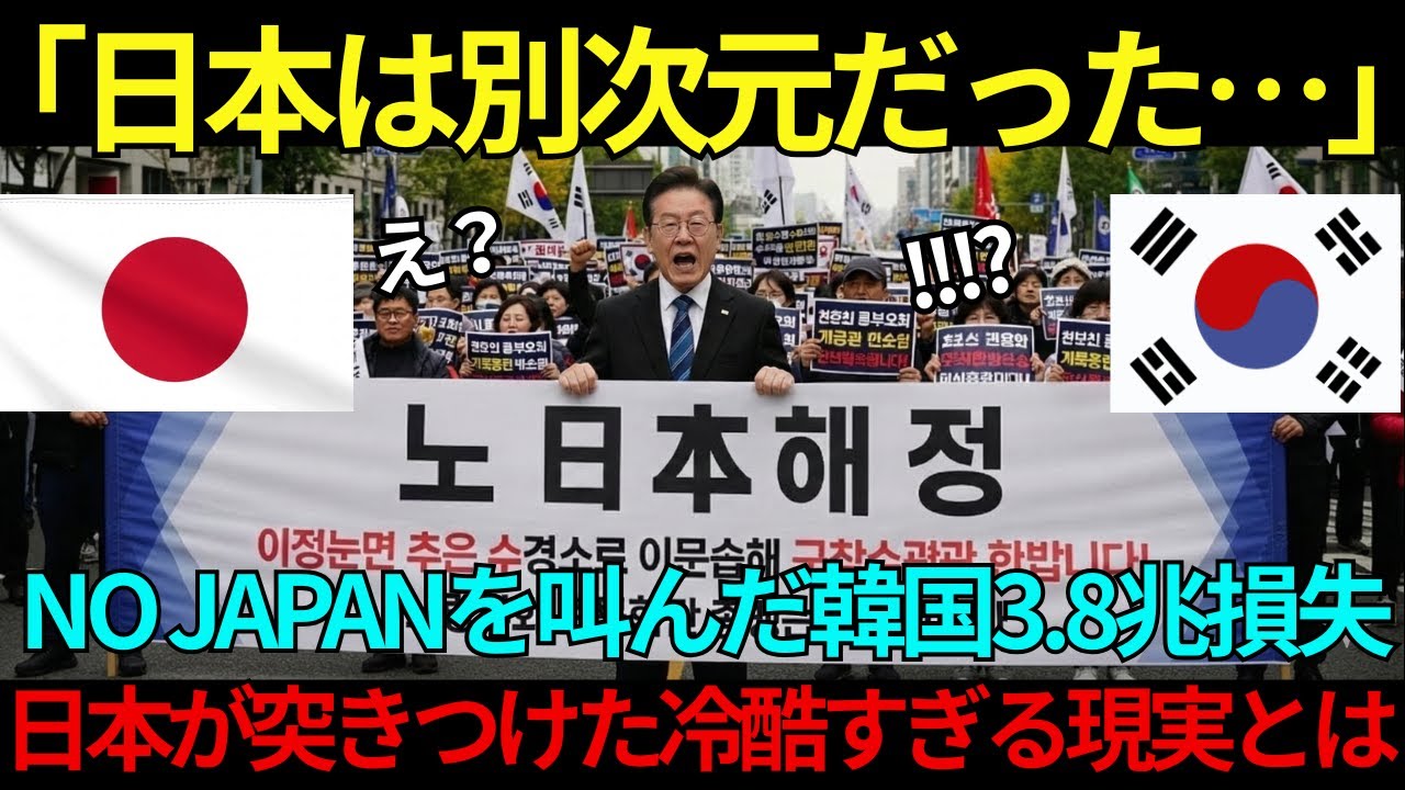 【海外の反応】「日本は別次元だった…」NO JAPANを叫んだ韓国が3.8兆ウォン損失→日本が突きつけた冷酷すぎる現実とは...