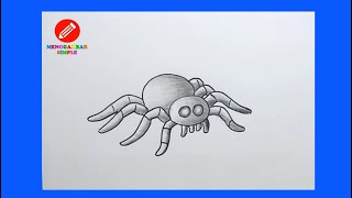Cara Menggambar Laba Laba 3D Sederhana