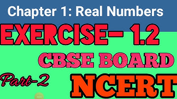 CBSE board maths solution in class-10th!! Exercise-1.2  HCF and LCM