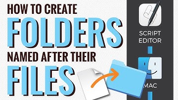 How to Create Folders Named After File Names with Apple Script Editor - MAC only