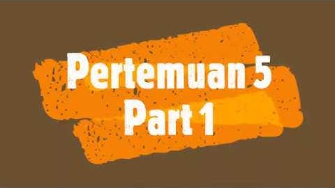 Pemrograman Visual - Pertemuan 5 (Part 1)