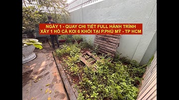 NGÀY 1 - QUAY CHI TIẾT FULL HÀNH TRÌNH XÂY 1 HỒ CÁ KOI 6 KHỐI TẠI P.PHÚ MỸ - TP HCM