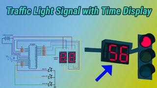 Traffic light signal with time display || Smart traffic signal || traffic signal using atmega8