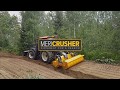 Forestry mulcher and subsoiler MeriCrusher MJHS-240 STX + sizing screen in land clearing